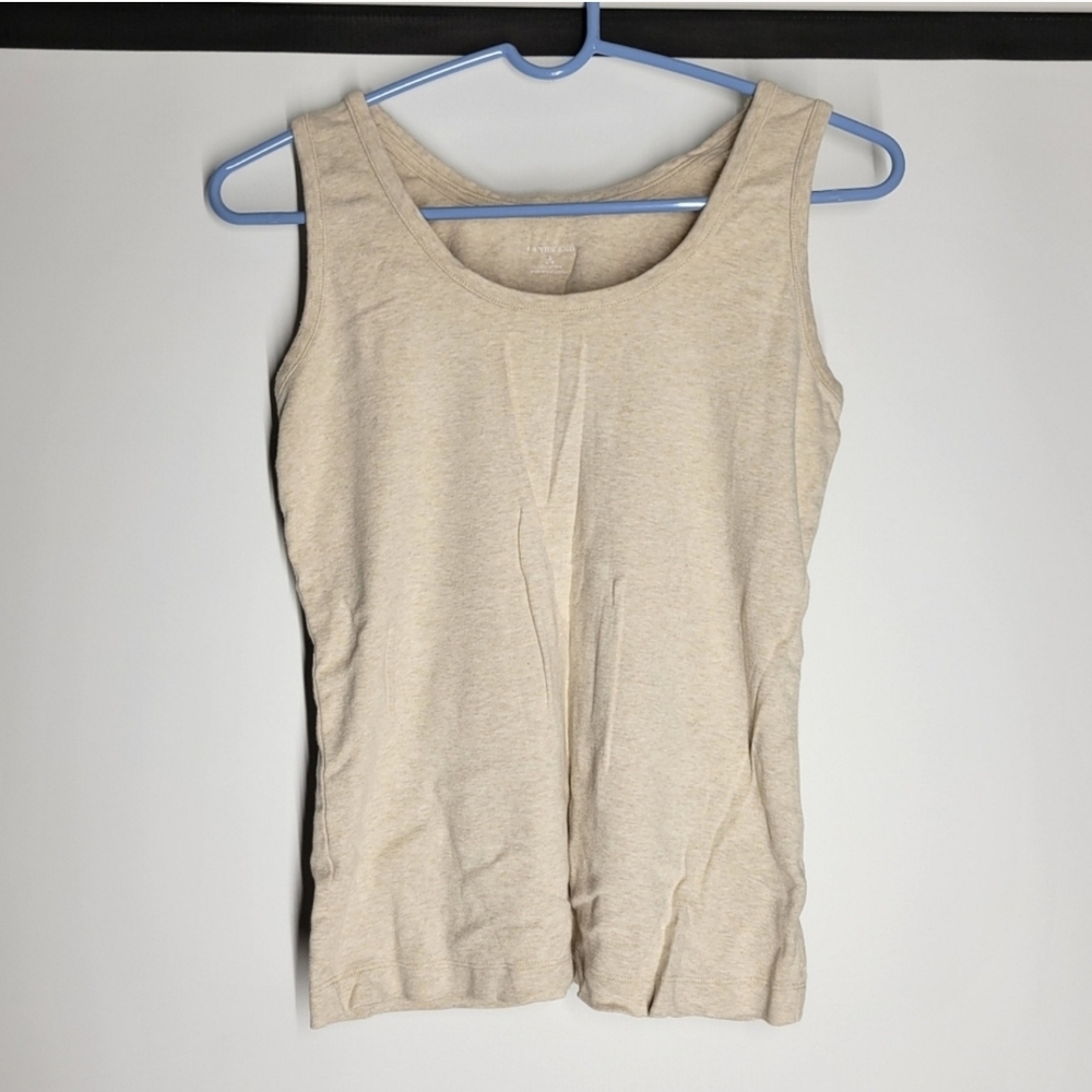 Lands' End Tan Fitted Tank Top